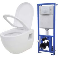 Seinään kiinnitettävä WC ja piilotettu säiliö keramia