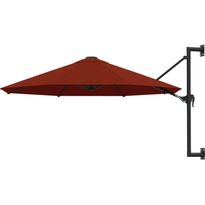 Seinäkiinnitteinen aurinkovarjo metallitolppa 300cm