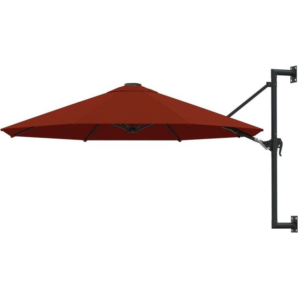Seinäkiinnitteinen aurinkovarjo metallitolppa 300cm_1