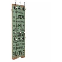 Seinänaulakko 6 koukulla happy love 120x40 cm