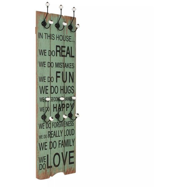 Seinänaulakko 6 koukulla happy love 120x40 cm_1