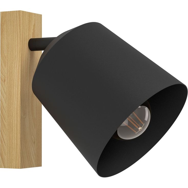 Seinäspottivalaisin Eglo Cotorro 25W 14 5x23cm musta puu