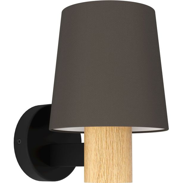 Seinävalaisin Eglo Edale 40W 15x19 5cm cappuccino puu