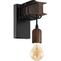Seinävalaisin Eglo Vintage Townshend 4, 19cm, antiikinruskea/musta