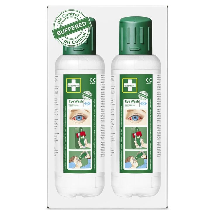 Silmänhuuhtelupullot Cederroth 500 ml, 2 kpl