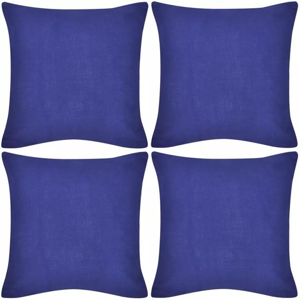 Sininen tyynynpäällinen puuvilla 4kpl 40 x 40 cm_1