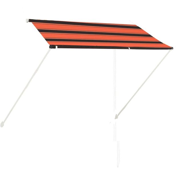 Sisäänkelattava markiisi 250x150 cm oranssi ja ruskea_1