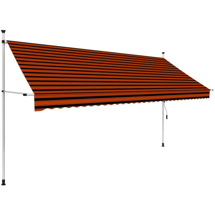 Sisäänkelattava markiisi 350 cm oranssi ja ruskea_1