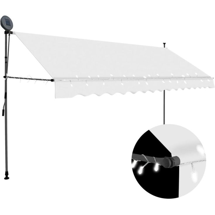 Sisäänkelattava markiisi ledillä 400 cm kerma_1