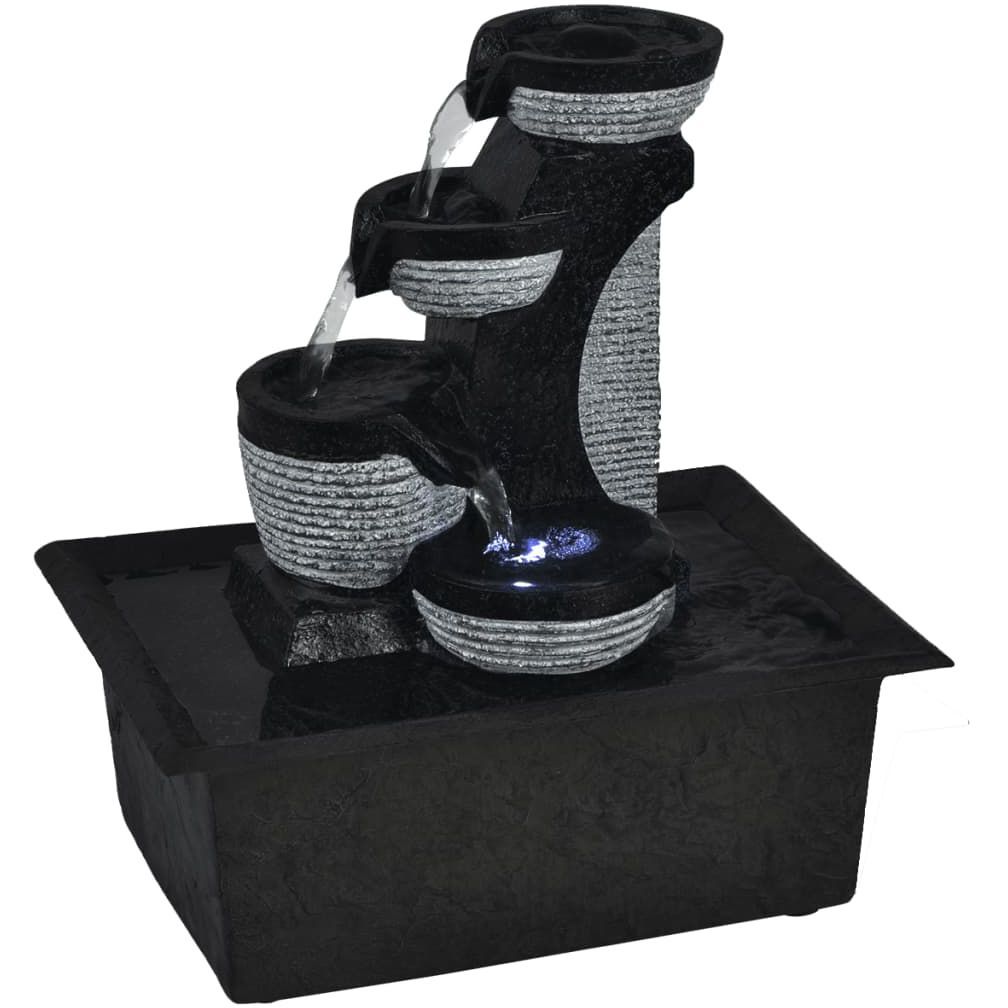 Sisätilan suihkulähde led valolla hartsi