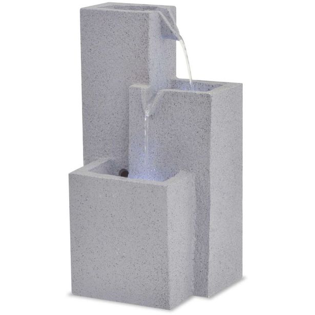 Sisätilan suihkulähde led-valolla polyresiini_1