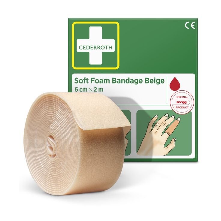 Soft Foam -laastari Cederroth beige 6 cm x 2 m