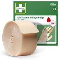 Soft Foam -laastari Cederroth beige 6 cm x 4,5 m