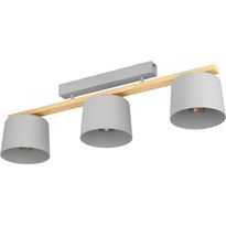 Spottivalaisin Eglo Mariel, 3-osainen, 91x19cm, puu/vaaleanharmaa