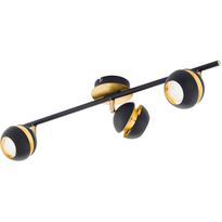 LED-Spottivalaisin Eglo Nocito, 3-osainen, GU10, musta/kulta