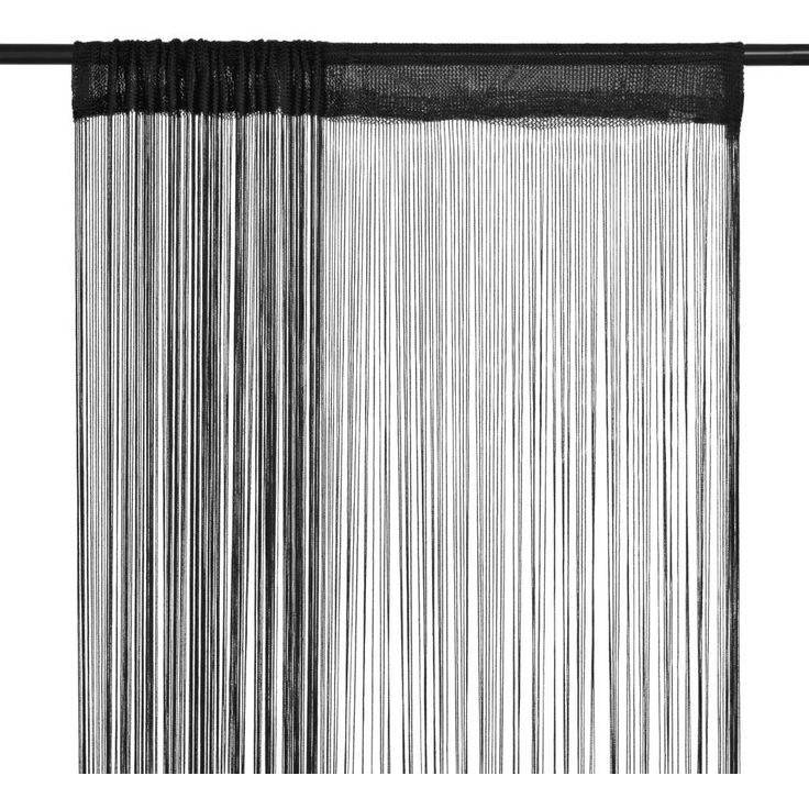String-verhot 2 kpl 100x250 cm musta_1