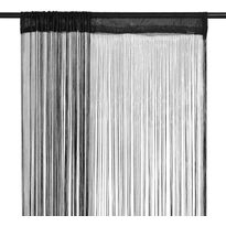 String-verhot 2 kpl 140x250 cm musta