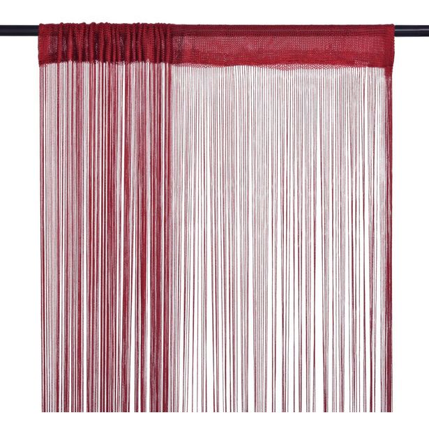 String-verhot 2 kpl 140x250 cm viininpunainen_1
