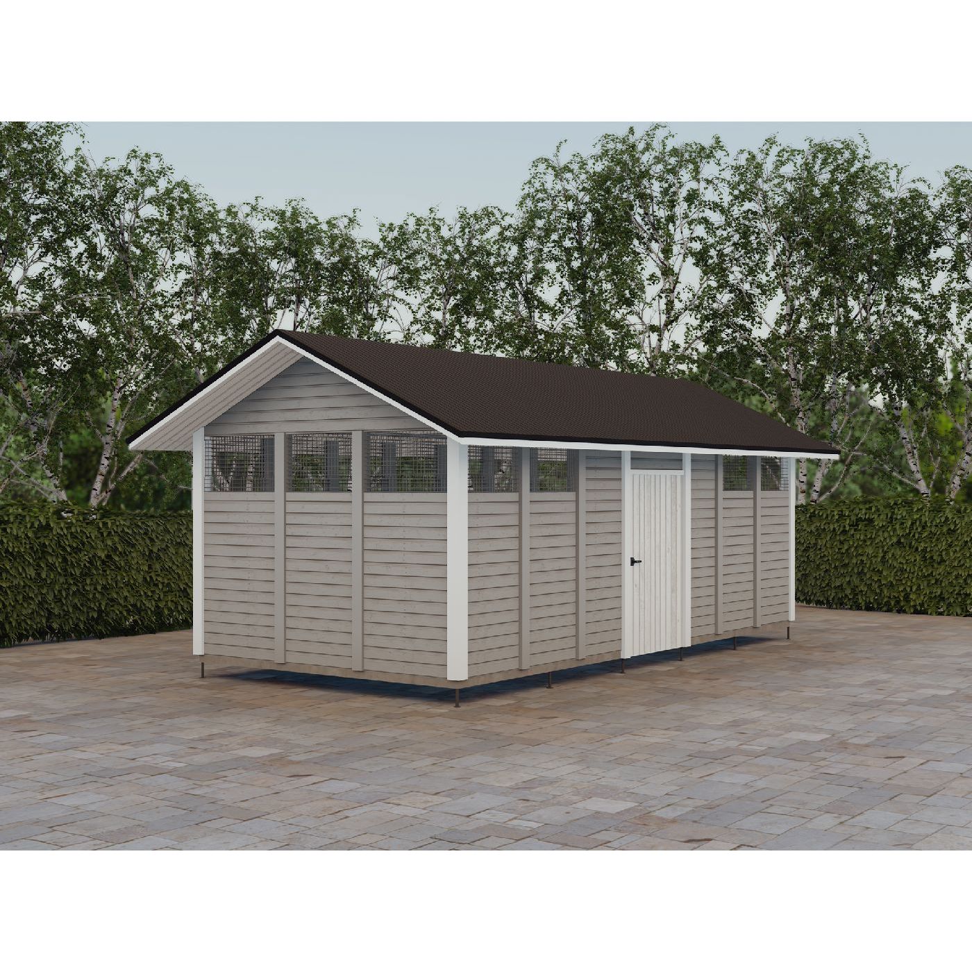Roskakatos Aarni RK23, 7040x3236mm, 22.8m², puuvalmis