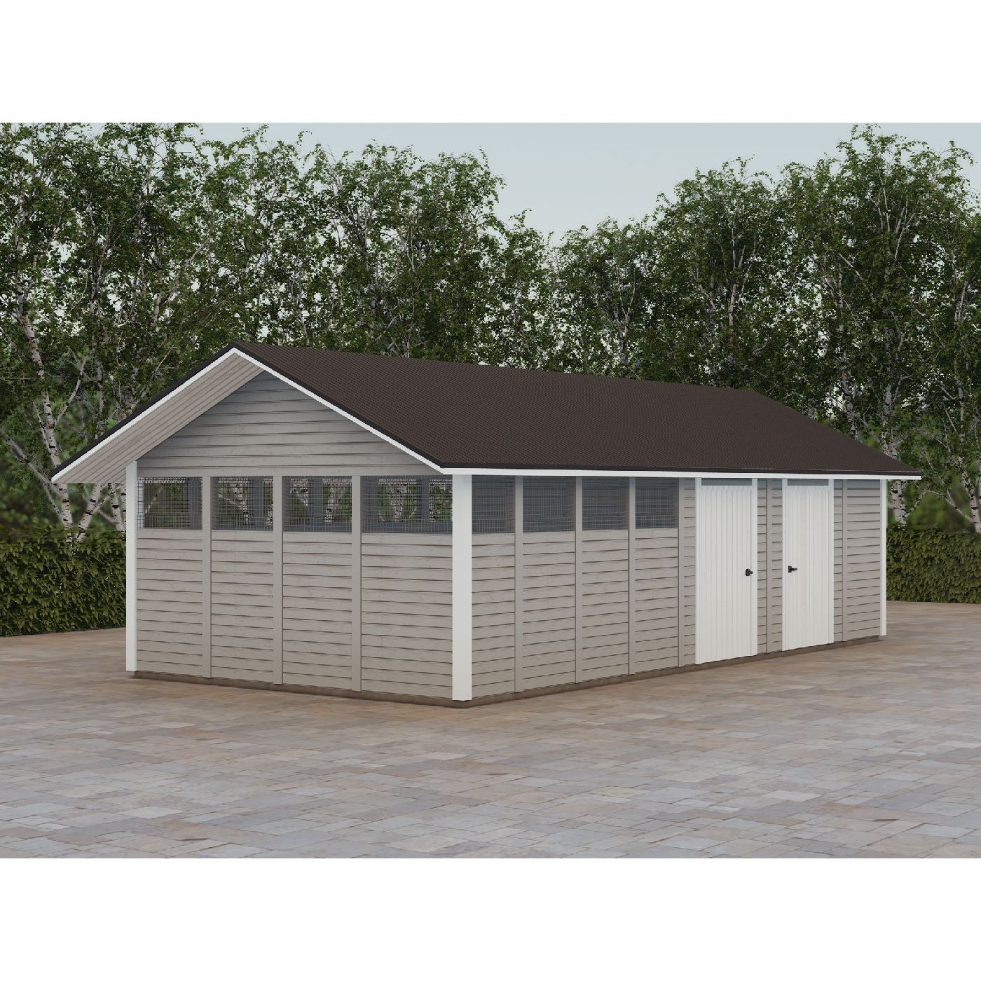 Roskakatos Aarni RK38V, 9040x4236mm, 38.3m², puuvalmis