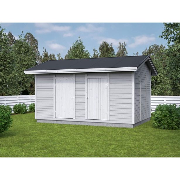 Elementtivarasto Aarni E10b, 4540x3180mm, 14.44m², puuvalmis