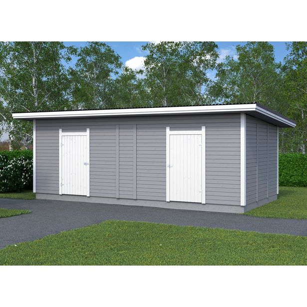 Elementtivarasto Aarni E12b, 6540x3180mm, 20.8m², puuvalmis