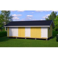Elementtivarasto Aarni E19, 8040x4240mm, 34.1m², puuvalmis