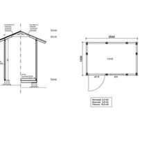 Elementtivarasto Aarni E2b, 2540x1640mm, 4.17m², puuvalmis
