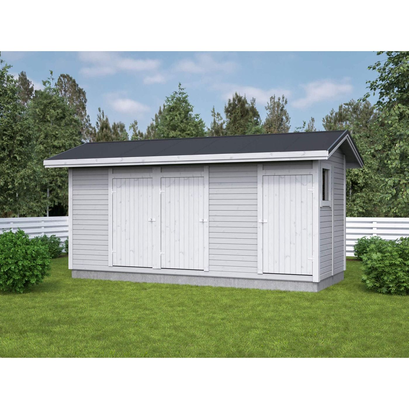 Elementtivarasto Aarni E5, 5040x2140mm, 10.79m², puuvalmis