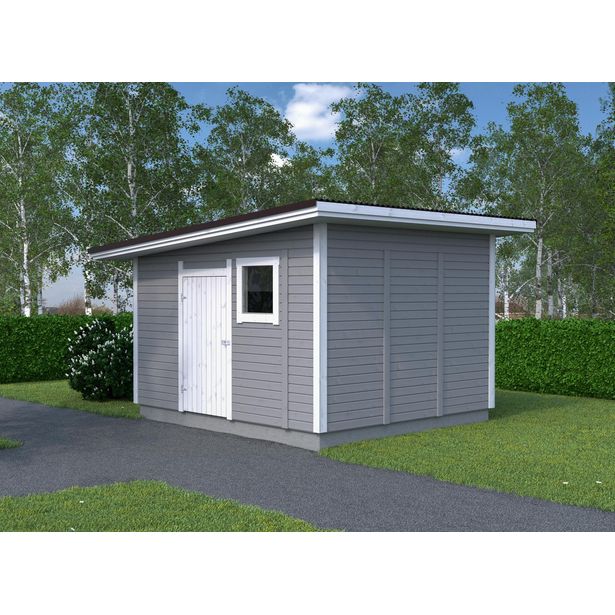 Elementtivarasto Aarni E9b, 3540x3180mm, 11.26m², puuvalmis