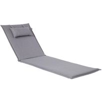 Tuolin pehmuste Home4You WICKER 55x195x3 cm, harmaa
