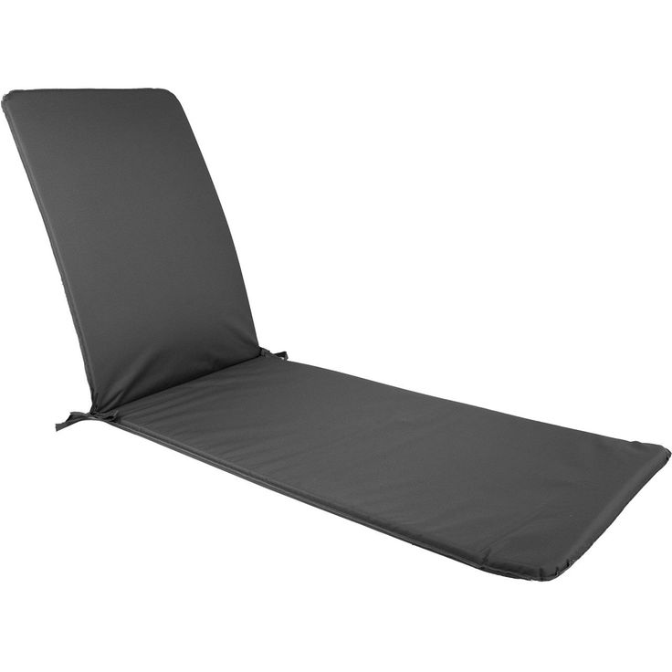 Deck chair pad OHIO-2 waterproof, 55x190xH2,5cm, dark grey