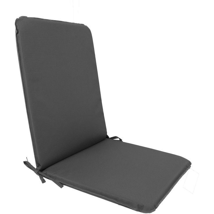 Seat/back cushion OHIO-2 waterproof, 43x90xH2,5cm, dark grey
