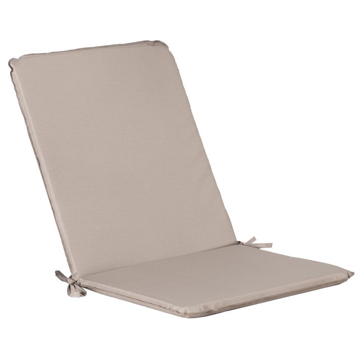 Seat/back cushion OHIO waterproof, 43x90xH2,5cm, beige
