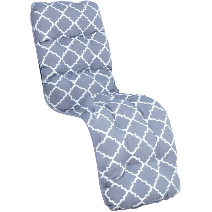 Cushion for chair BADEN-BADEN 48 x 165 cm, grey rhombus