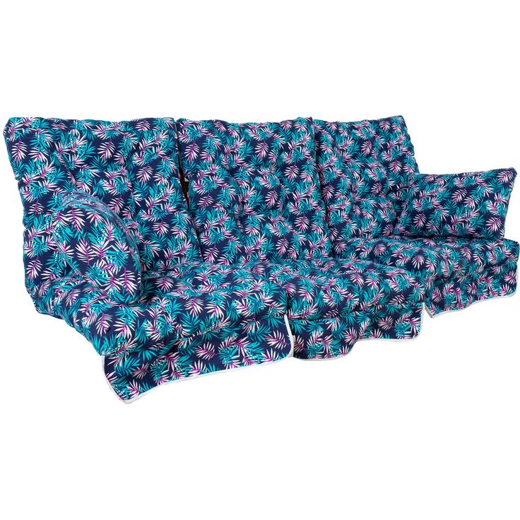 Cushions for swings ROMA 108x56x10cm, 3pcs, leaves