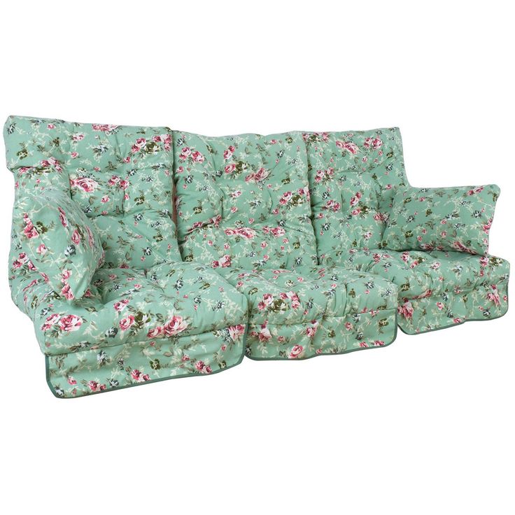Cushions for swings ROMA 108x56x10cm, 3pcs, roses