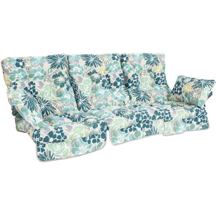 Cushion swings ROMA 108x56x10cm, light floral, 3pc