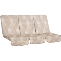 Pihakeinun pehmuste Home4You MONTREAL 114x52x9 cm, beige, ympyräkuosi, 3-osainen