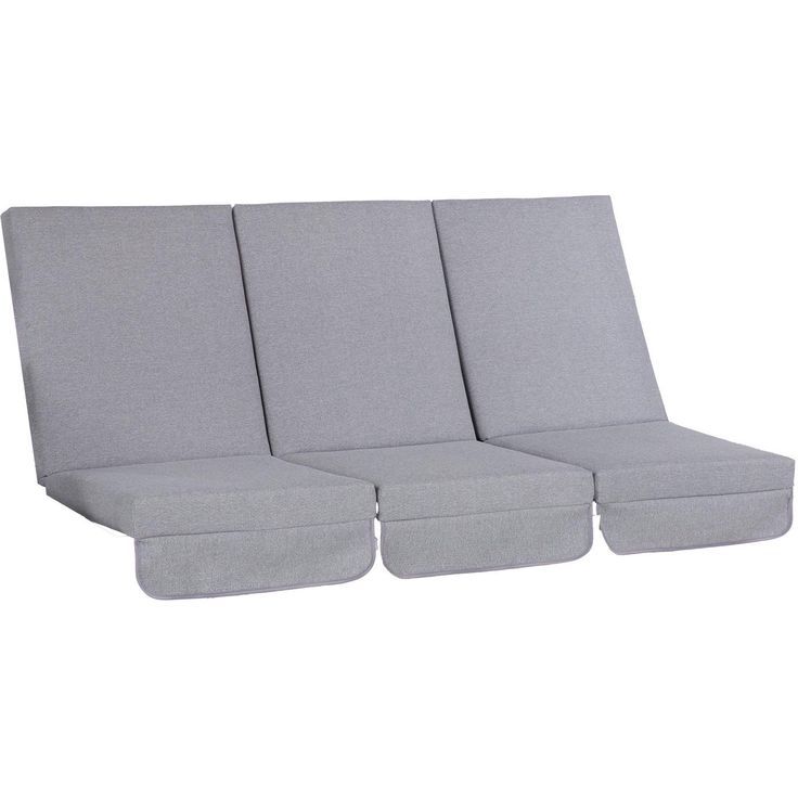 Cushion swings MONTREAL 114x52x9cm, grey, 3pc