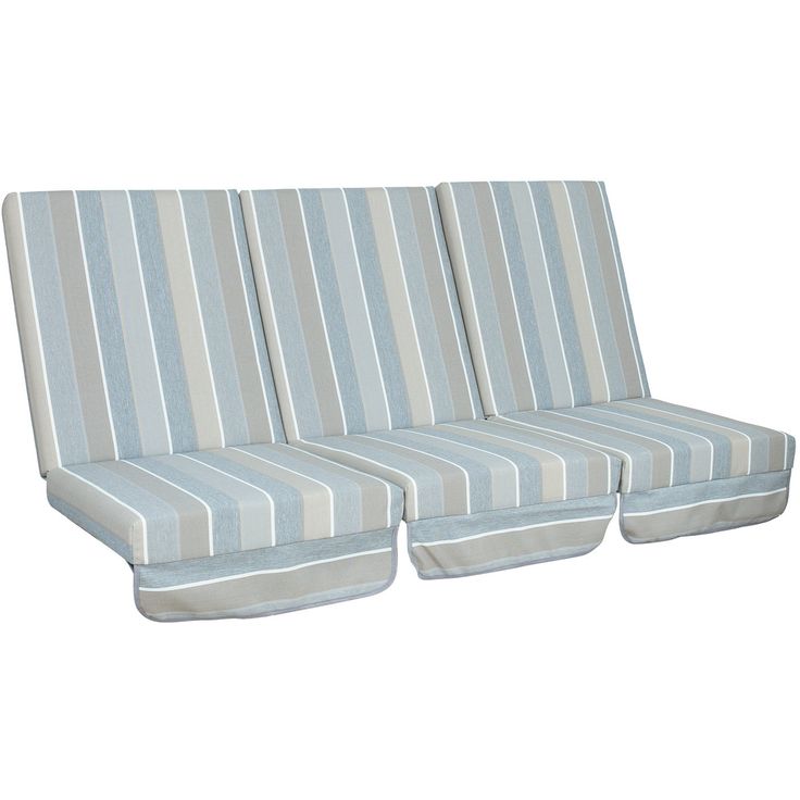 Cushion swings MONTREAL 114x52x9cm, grey-beige stripe, 3pc