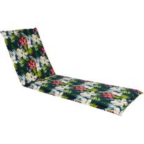 Tuolin pehmuste Home4You SUMMER kukkakuosi 55x190x5 cm, tumma kukkakuosi, monivärinen