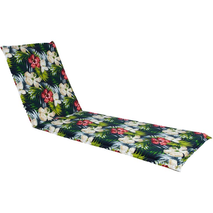 Cushion for chair SUMMER FLOWER 55x190x5cm, dark floral