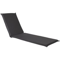 Aurinkotuolin pehmuste Home4You SUMMER 55x190xK5 cm, musta