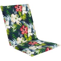 Tuolin pehmuste Home4You SUMMER kukkakuosi 42x90x3 cm, tumma kukkakuosi, monivärinen
