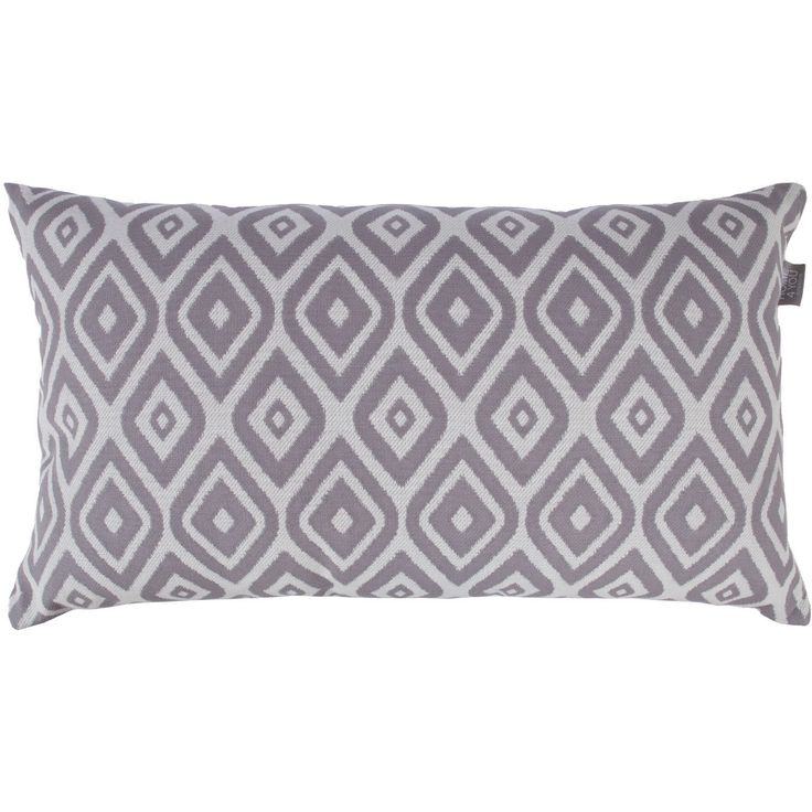 Cushion HOLLY OUTDOOR 40x68cm, grey rhombus
