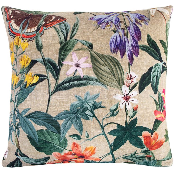 Cushion AMAZONIA 45x45cm, beige floral