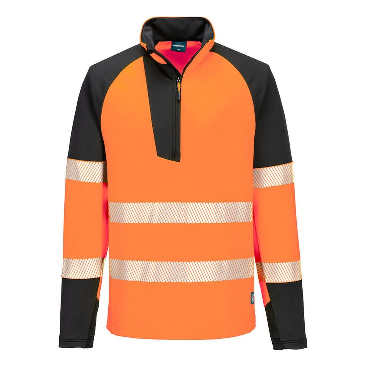 Collegepusero Portwest T172 Hi-Vis 1/4 vetoketjulla