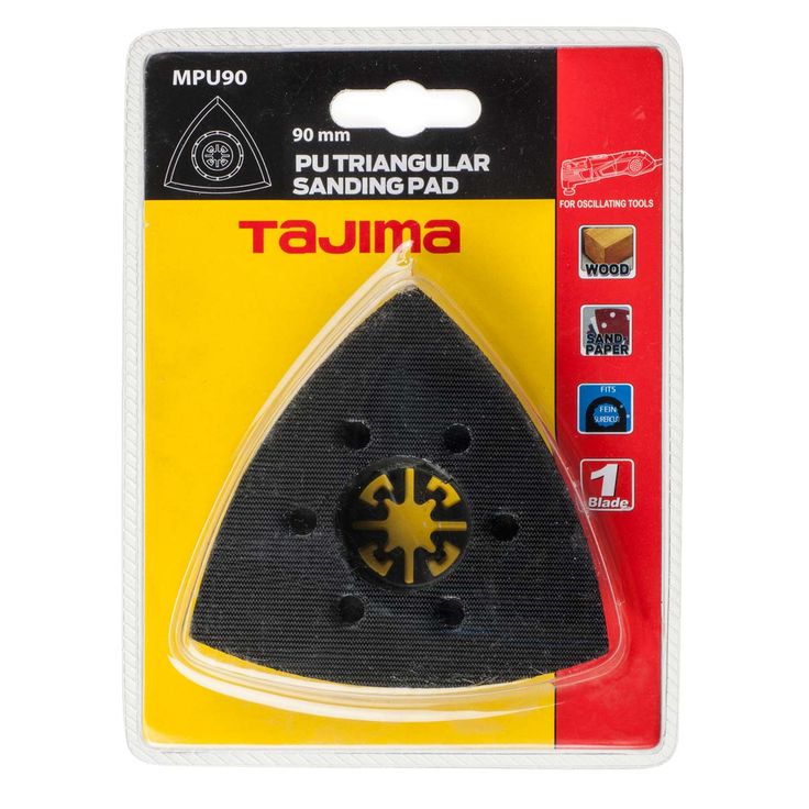 Monitoimityökalun hiomatyyny Tajima kolmio 90mm puulle ja maalille