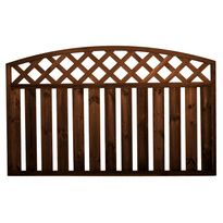 Aitaelementti Lehtoharju A28R 1800x980/1130 mm kaareva pystylauta + vinoristikko ruskea